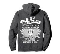 Being A Film Director T Camiseta, Awesome Film Director T Shirt Sudadera con Capucha, Unisex para Adultos, Jaspeado Oscuro, S