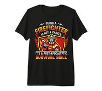 Being A Firefighter Fireman Proud Firefighters Lovers Camiseta Premium