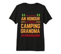 Being A Grandma Is An Honor But Being A Camping Camper Camiseta Premium