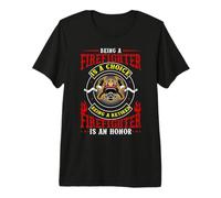 Being A Retired Firefighter Fireman Funny Firefighters Camiseta Premium
