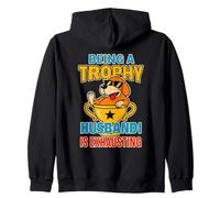 Being A Trophy Husband Is Exhausting Funny Marriage Dog Sudadera con Capucha
