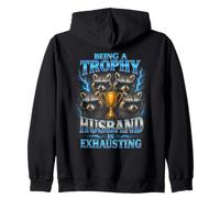 Being A Trophy Husband Is Exhausting Funny Marriage Raccoon Sudadera con Capucha