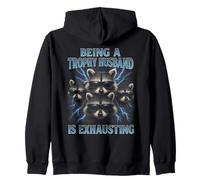 Being A Trophy Husband Is Exhausting Funny Marriage Raccoon Sudadera con Capucha