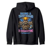 Being A Trophy Husband Is Exhausting Funny Marriage Raccoon Sudadera con Capucha