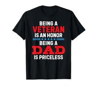 Being a Veteran is an Honor Being a Dad is Priceless Camiseta