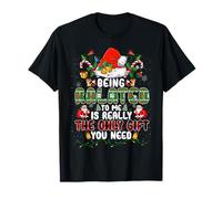Being Related To Me Christmas Family Ugly Sweater Pajamas Camiseta