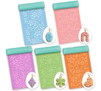 beinkmake 5 rodillos de arcilla polimérica de vid con textura de patrón floral para hacer joyas, herramienta de cerámica en relieve para bricolaje