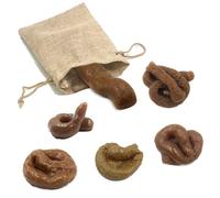 BEINME 6 pieces real fake poo novelty floating fake poo toy April Fool's Day prank Gag Toys cat fake poo Fake shit many shapes animal po