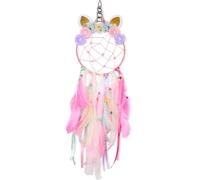 Beinou Atrapasueños Infantil Unicornio Dream Catcher Hecho a Mano Plumas Decoración Colgante Pared para Dormitorio Regalo para Niñas Niños