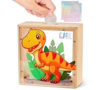 Beinou Hucha Viaje Huchas Grande Contadora de Monedas Acrílico Hucha Lata Billetes Alcancia Cartas Pegatinas de Alfabeto Regalos para Adultos Niña