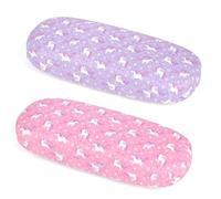 Beipegin Funda Gafas 2pcs, Unicornio Sirena Funda Gafas Rígida Niñas, Funda Gafas de Sol con Paño para Gafas