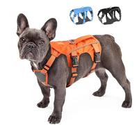 Beirui Arnés para Perro a Prueba de Escapes, arnés Reflectante para Perro, sin tirones, con asa Acolchada, arnés Ajustable Impermeable para Perros pequeños y medianos (Naranja, Pecho de 16 a 31