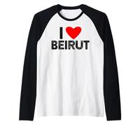 Beirut Lebano T-Shirt - I Love You Beirut Lebanon Shirt Camiseta Manga Raglan