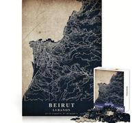 Beirut Líbano Rompecabezas de 1000 Piezas para Adolescentes Sharp Recall Serene Escape Uniform Cut Perfect Xmas (38x52cm)