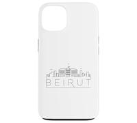 Beirut Skyline Gráfico Hombres Mujeres Beirut Paisaje Urbano Carcasa para iPhone 13