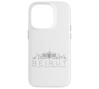Beirut Skyline Gráfico Hombres Mujeres Beirut Paisaje Urbano Carcasa para iPhone 14 Pro