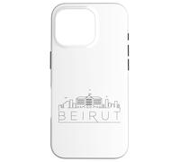 Beirut Skyline Gráfico Hombres Mujeres Beirut Paisaje Urbano Carcasa para iPhone 16 Pro
