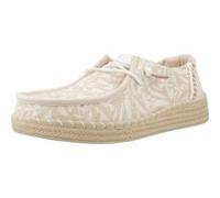 HEYDUDE - Wendy Espadrille Retro Palm, Zapatos sin Cordones para Mujer, Pale Pink/White, 39