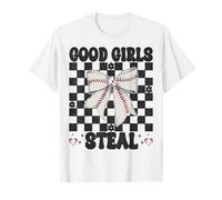 Béisbol Chica Béisbol Mamá Día de la Madre Buenas Camiseta