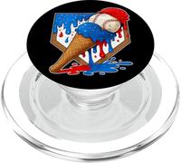 Béisbol envejecido para niños, helado, goteo, béisbol, niños, jóvenes PopSockets PopGrip para MagSafe