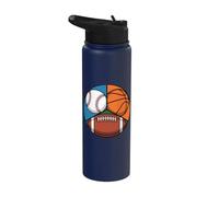 Béisbol, Fútbol & Baloncesto Classic American Sport Stainless Steel Insulated Water Bottle