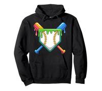 Béisbol Goteando Helado Goteo Home Plate Jugador de béisbol Sudadera con Capucha