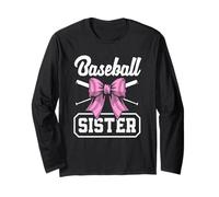 Béisbol Hermana Arco Rosa Bates Cruzados Lindo Manga Larga