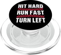 Béisbol Hit Hard Run Fast Turn Left Hombres Niños Niños Juventud PopSockets PopGrip para MagSafe