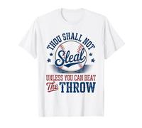 Béisbol No Robarás Beat The Throw Camiseta