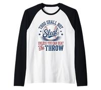 Béisbol No Robarás Beat The Throw Camiseta Manga Raglan