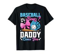Béisbol o Arcos Daddy Loves You Revelación de género Divertida Camiseta