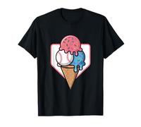 Béisbol Y Helado Mezcla Perfecta Camiseta