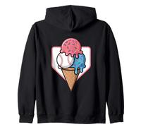 Béisbol Y Helado Mezcla Perfecta Sudadera con Capucha