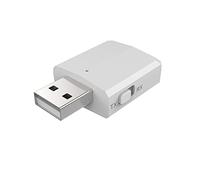 BeisDirect 3 en 1 USB Bluetooth 5.0 Transmisor de Audio Receptor Adaptador con Cable AUX de 3.5mm para TV/Auricular/PC/Coche/Home Stereo (Blanco)