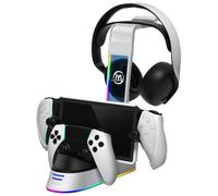 BeisDirect Estación de carga para PlayStation Portal/PS5, estación de carga para consola de juegos PS Portal, cargador de auriculares