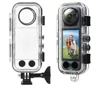 BeisDirect Funda de buceo para Insta360 X4, carcasa impermeable subacuática de 60 m, protector invisible de 360°, funda de agua para accesorios de cámara Insta 360 X4 (gafas)