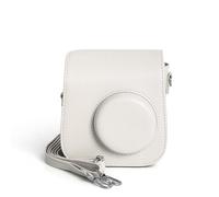 BeisDirect Funda de piel sintética para cámara Instax Mini SE, funda de transporte para cámara Mini SE, funda protectora con correa para el hombro, gris, Funda para cámara