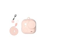 BeisDirect Funda de silicona para cámara Insta360 GO Ultra Action con tapa de lente y correa, funda protectora suave a prueba de golpes y caídas (rosa)