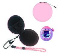 BeisDirect Funda de transporte para Tamagotchi Paradise, bolsa de almacenamiento portátil de poliuretano duro, a prueba de polvo y golpes, organizador de viaje con correa de mano, solo funda (rosa)