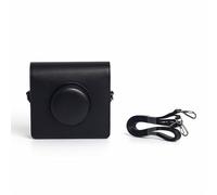 BeisDirect Funda para cámara retro Instax Wide EVO, funda protectora de piel sintética para cámara ancha EVO, bolsa de almacenamiento para cámara de viaje con correa para el hombro, Black, Funda de