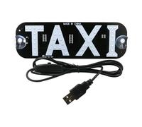 BeisDirect Luz LED para taxi de coche, 12 V CC, señal de taxi LED para parabrisas de coche, lámpara indicadora de cabina para parabrisas, accesorios de panel con USB para luz de taxi (amarillo)