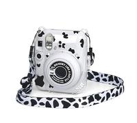 BeisDirect Mini12 - Funda transparente para cámara Instax Mini 12, funda protectora rígida de transporte de cristal, correa adhesiva y correas para el hombro, Transparent, Funda de transporte