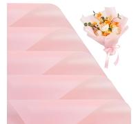 BEISHIDA 100 piezas de papel de regalo floral rosa mate para ramo de flores, papel de regalo impermeable, papel de regalo para ramo de flores, suministros de floristería, boda, graduación floral