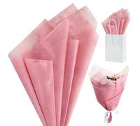 BEISHIDA 20 hojas de papel de regalo rosa polvoriento para envolver flores, envolver regalos, ramo de regalos, manualidades, 22 x 22 pulgadas por pieza, día de la madre, día de San Valentín,