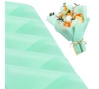 BEISHIDA 20 papeles de regalo florales turquesa mate, papel de regalo para ramo de flores, impermeable, papel de regalo para manualidades, suministros de floristería, boda, graduación floral (22.8 x