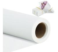 BEISHIDA Rollo de papel kraft - 15 pulgadas x 32.8 pies - Papel reciclable perfecto para envolver, manualidades, bricolaje, embalaje, paquete (blanco)