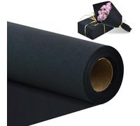 BEISHIDA Rollo de papel kraft - 15 pulgadas x 32.8 pies - Papel reciclable perfecto para envolver, manualidades, bricolaje, embalaje, paquete (negro)