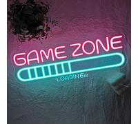 BEISKAFNVSZ GAME ZONE Letrero Neón Personalizado USB LED Brillante Letrero de Bar Retro Lámpara Neón Regulable Para Sala Juegos Casa Fondo Habitación Decoración Hombre