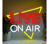 BEISKAFNVSZ LIVE ON AIR Letrero Neón Personalizado USB LED Brillante Para Pared Lámpara Neón Retro RegulableIdeal Para Casa Bar Sala Música Estudio Club Podcast Decoración