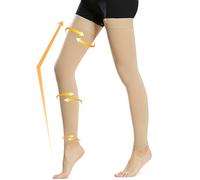 beister 15-20 mmHg Calcetines de compresión médica para mujeres y hombres, calcetines de compresión para edema sin pie con banda de silicona, medias largas de apoyo clase 1 para venas varicosas, DVT,